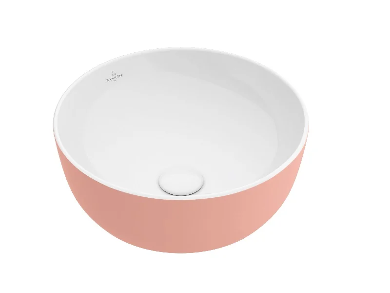 Раковина, Villeroy&Boch, Artis, шгв 430*430*125, отверстия для смесителя-отсутствуют, цвет-Powder