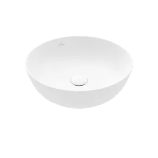 Раковина, Villeroy&Boch, Artis, шгв 430*430*130, отверстия для смесителя-отсутствуют, CeramicPlus, цвет-Stone White