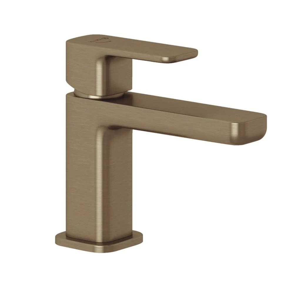 Смеситель для раковины, Kludi, Renon, EcoPlus, цвет-бронза брашированная