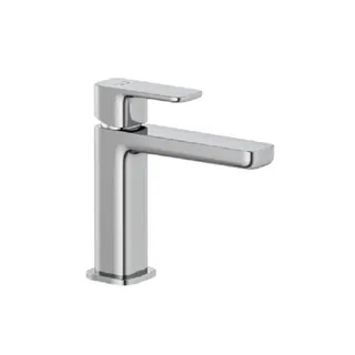 Смеситель для раковины, Kludi, Renon, 110, Push-Open, EcoPlus, цвет-белый матовый