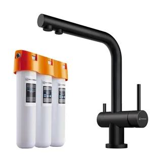 Смеситель для кухни, Omoikiri, Nagano, цвет-графит + водоочиститель PURE DROP Lite