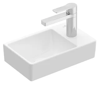 Раковина, Villeroy&Boch, Avento, шгв 360*220*90, отверстия для смесителя-1, CeramicPlus, цвет-альпийский белый