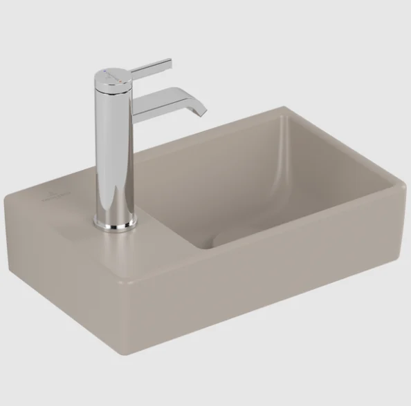Раковина, Villeroy&Boch, Avento, шгв 360*220*90, справа, отверстия для смесителя-1, CeramicPlus, цвет-Almond