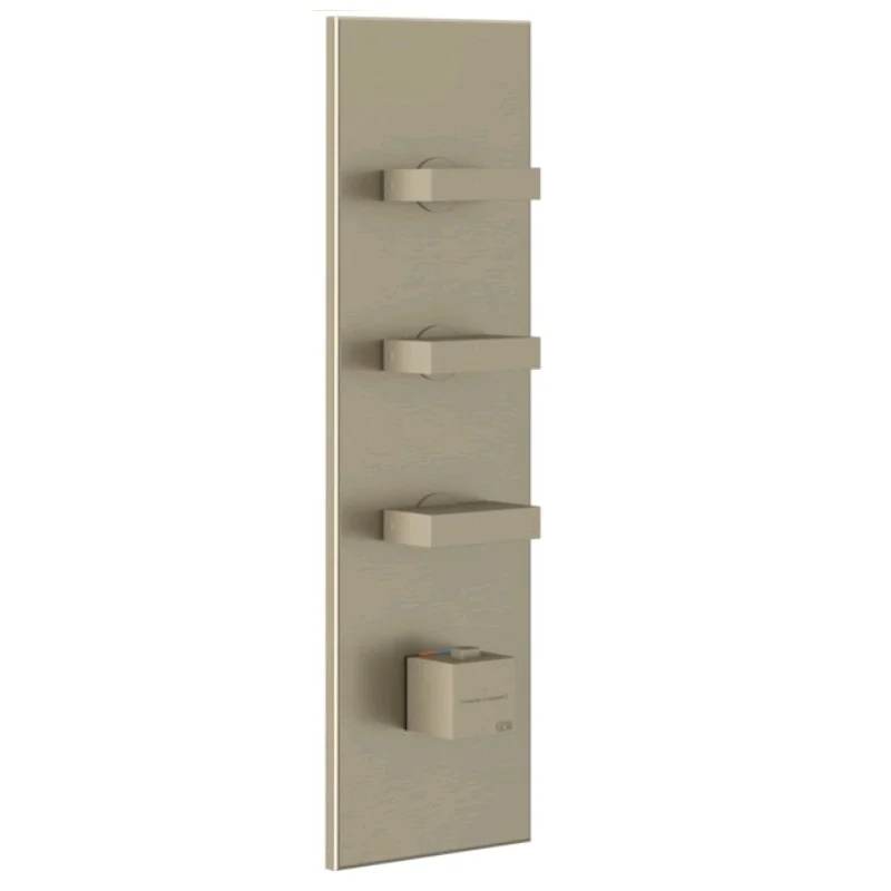 Смеситель для душа, Gessi, на 3 потребителя, цвет-Finox Brushed Nickel