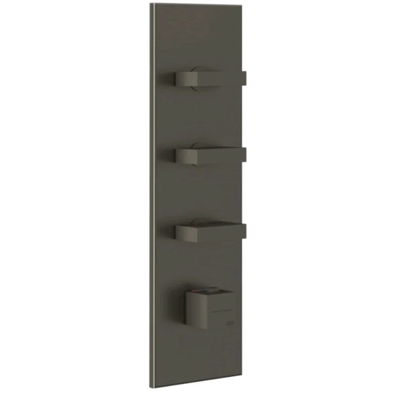 Смеситель для душа, Gessi, на 3 потребителя, цвет-Black Metal Brushed PVD (старый арт. 43026/707)