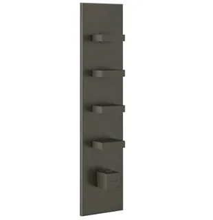 Смеситель для душа, Gessi, на 4 потребителя, цвет-Black Metal Brushed PVD