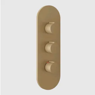 Смеситель для душа, Gessi, на 2 потребителя, цвет-Warm Bronze Brushed PVD