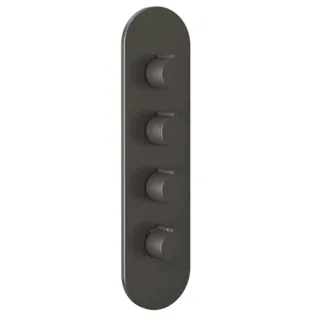 Смеситель для душа, Gessi, на 3 потребителя, цвет-Black Metal Brushed PVD