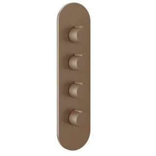 Смеситель для душа, Gessi, на 3 потребителя, цвет-Copper Brushed PVD