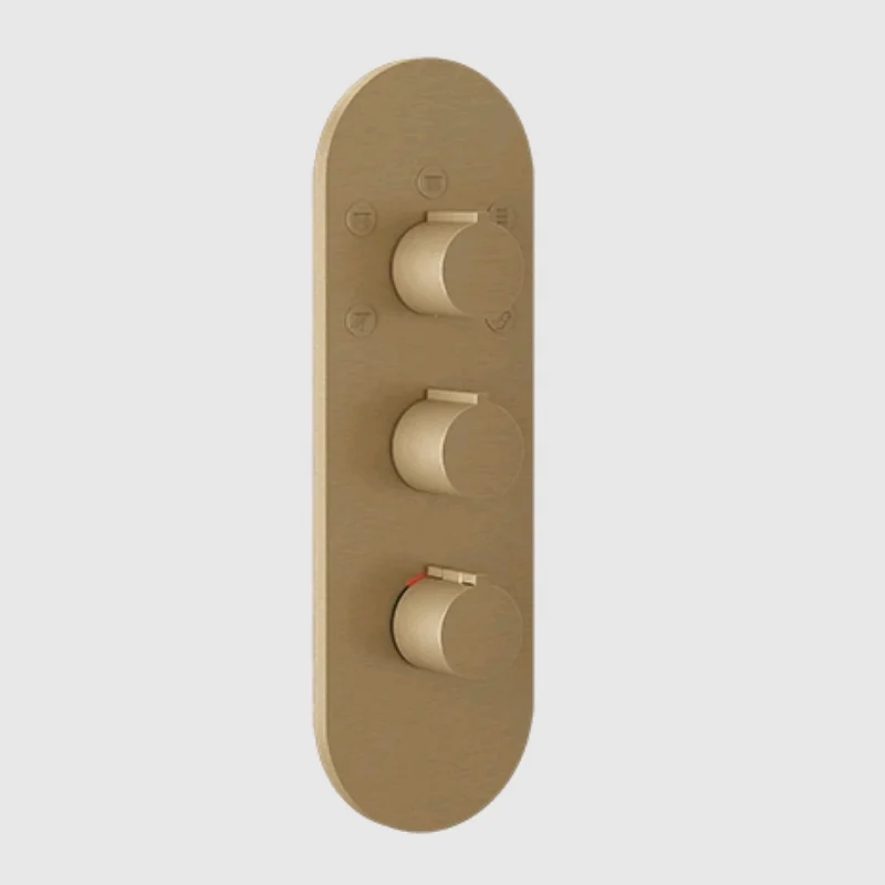 Смеситель для душа, Gessi, на 5 потребителей, цвет-Warm Bronze Brushed PVD