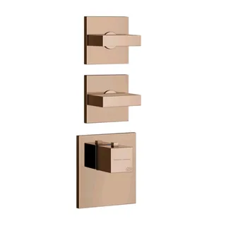 Смеситель для душа, Gessi, на 2 потребителя, цвет-Copper PVD