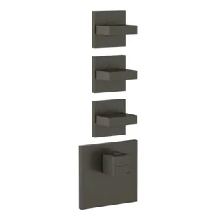 Смеситель для душа, Gessi, на 4 потребителя, цвет-Black Metal Brushed PVD