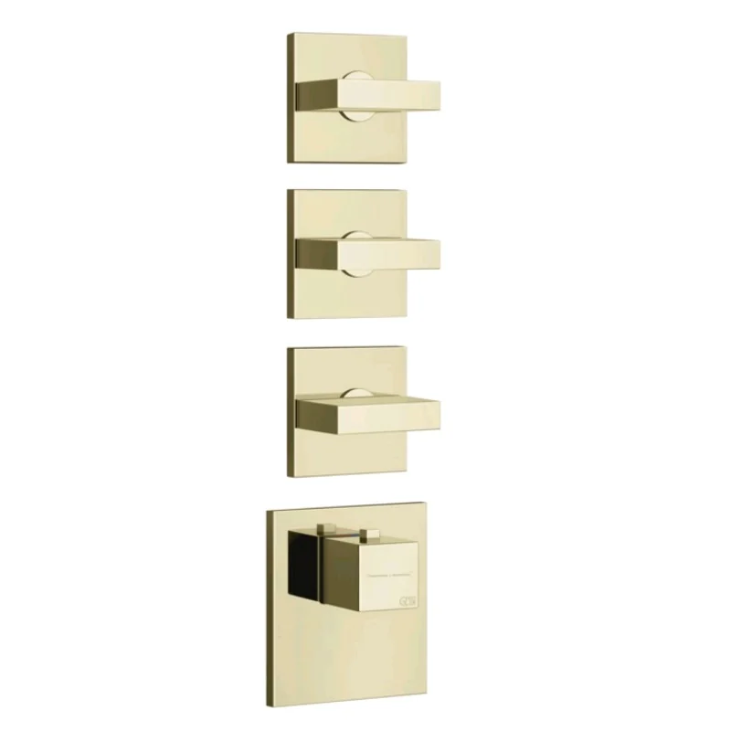 Смеситель для душа, Gessi, на 4 потребителя, цвет-Brass PVD