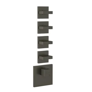 Смеситель для душа, Gessi, на 4 потребителя, цвет-Black Metal Brushed PVD