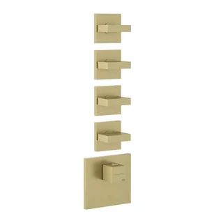 Смеситель для душа, Gessi, на 4 потребителя, цвет-Brushed Brass PVD — иконка