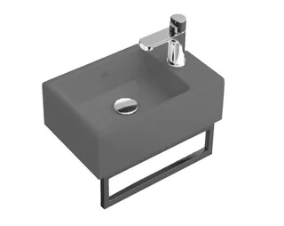 Раковина, Villeroy&Boch, Memento 2.0, шгв 400*260*90, отверстия для смесителя-1, CeramicPlus, цвет-графит