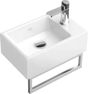 Раковина, Villeroy&Boch, Memento 2.0, шгв 400*260*90, отверстия для смесителя-1, CeramicPlus, цвет-альпийский белый — иконка