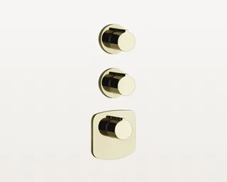Смеситель для душа, Gessi, на 2 потребителя, цвет-Brass PVD — иконка