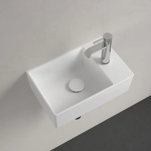 Раковина, Villeroy&Boch, Memento 2.0, шгв 400*260*90, отверстия для смесителя-1, цвет-альпийский белый