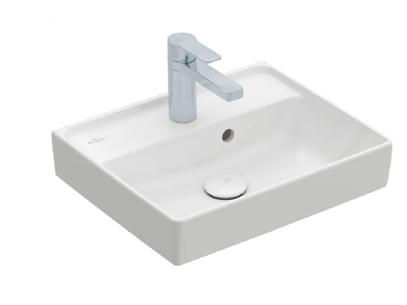 Раковина, Villeroy&Boch, Collaro, шгв 450*370*85, отверстия для смесителя-1, цвет-альпийский белый