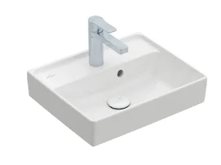 Раковина, Villeroy&Boch, Collaro, шгв 450*370*85, отверстия для смесителя-1, цвет-альпийский белый