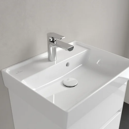 Раковина, Villeroy&Boch, Collaro, шгв 500*400*150, отверстия для смесителя-1, цвет-альпийский белый