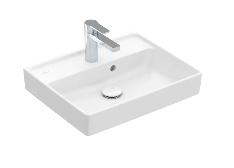 Раковина, Villeroy&Boch, Collaro, шгв 500*400*150, отверстия для смесителя-1, цвет-альпийский белый