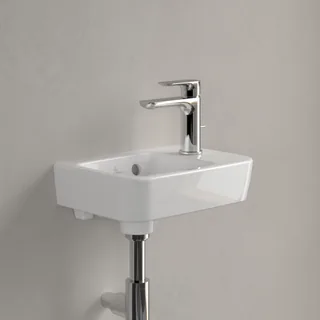 Раковина, Villeroy&Boch, O.Novo, шгв 360*250*95, отверстия для смесителя-1, AntiBac, цвет-альпийский белый