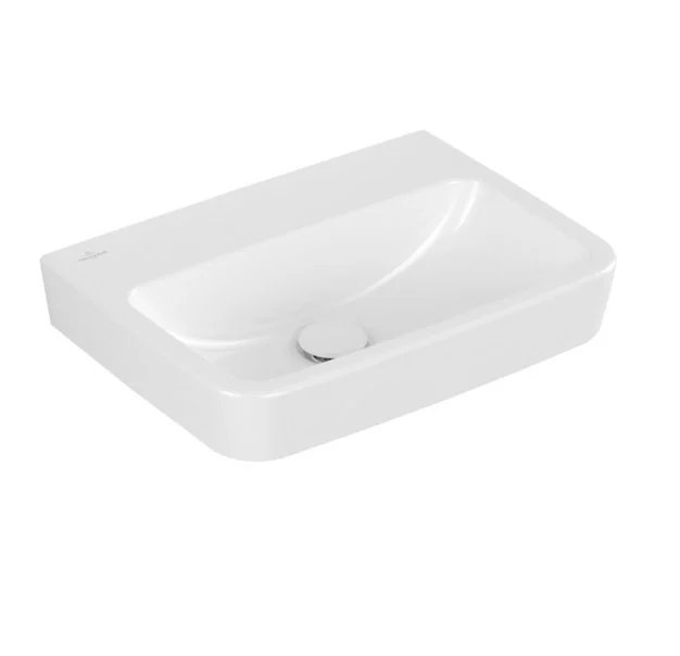 Раковина, Villeroy&Boch, O.Novo, шгв 500*370*110, отверстия для смесителя-отсутствуют, CeramicPlus, цвет-альпийский белый