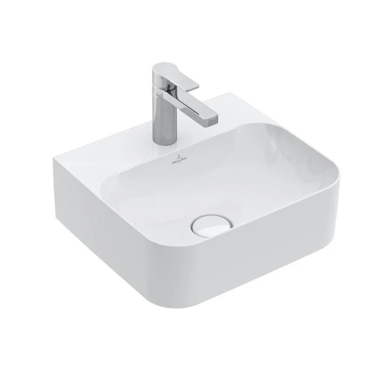 Раковина, Villeroy&Boch, Finion, шгв 430*390*105, отверстия для смесителя-1, CeramicPlus, цвет-альпийский белый