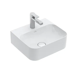 Раковина, Villeroy&Boch, Finion, шгв 430*390*105, отверстия для смесителя-1, CeramicPlus, цвет-камень белый