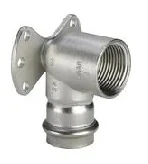 Водорозетка Sanpress Inox, с SC-Contur, нержав.сталь, 22 х 3/4"