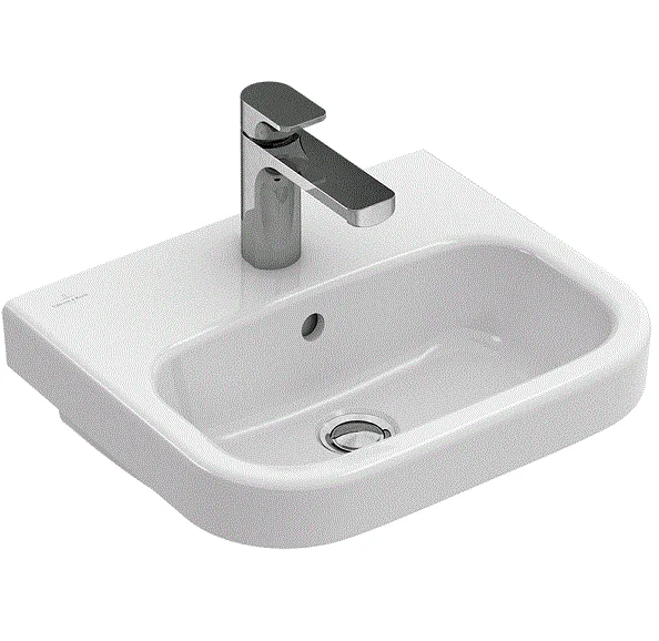 Раковина, Villeroy&Boch, Architectura, шг 500*380, отверстия для смесителя-1, CeramicPlus, цвет-альпийский белый