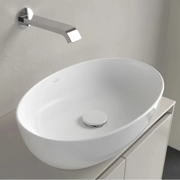 Раковина, Villeroy&Boch, Artis, шгв 485*325*135, отверстия для смесителя-отсутствуют, CeramicPlus/нет, цвет-альпийский белый (белый Alpin)