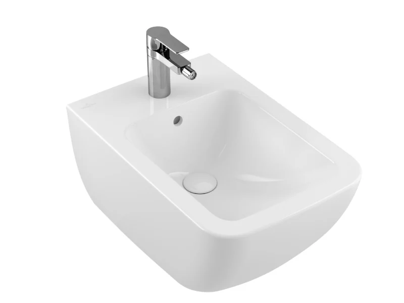 Биде, Villeroy&Boch, Venticello, подвесной, шгв 375*560*285, CeramicPlus, цвет-альпийский белый