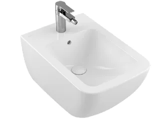 Биде, Villeroy&Boch, Venticello, подвесной, шгв 375*560*285, CeramicPlus, цвет-Stone White