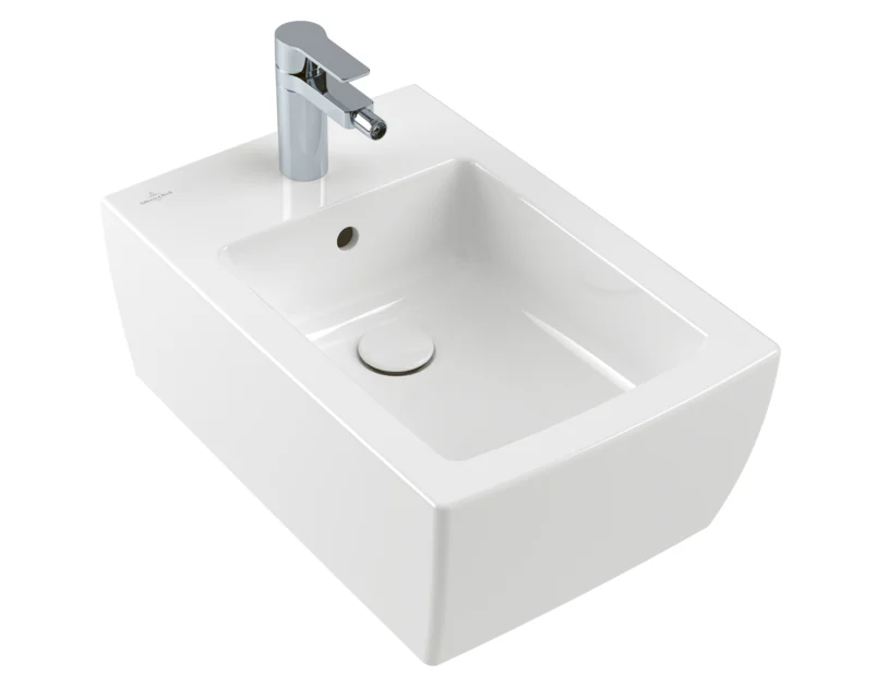 Биде, Villeroy&Boch, Memento 2.0, подвесной, шгв 375*560*225, CeramicPlus, цвет-альпийский белый