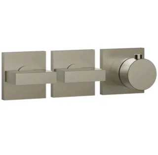 Смеситель для душа, Gessi, на 2 потребителя, цвет-Finox Brushed Nickel