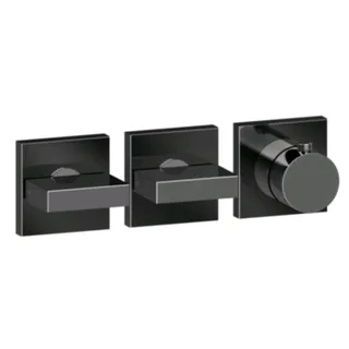 Смеситель для душа, Gessi, на 2 потребителя, цвет-Black Metal PVD