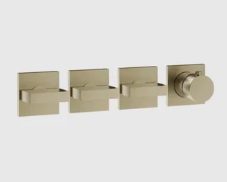 Смеситель для душа, Gessi, Rettangolo, на 3 потребителя, цвет-Finox Brushed Nickel