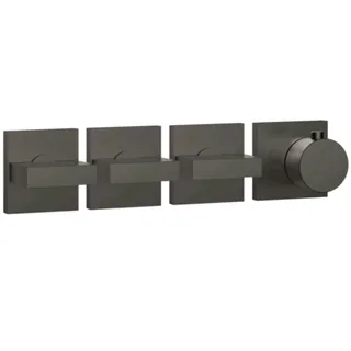 Смеситель для душа, Gessi, на 3 потребителя, цвет-Black Metal Brushed PVD