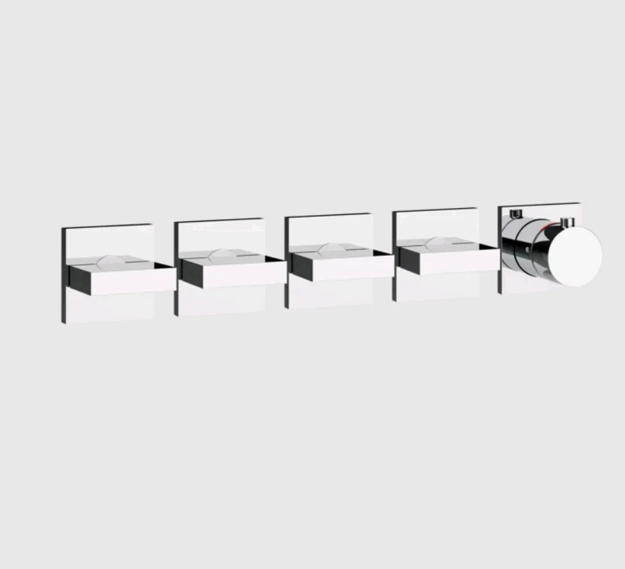 Смеситель для душа, Gessi, Rettangolo, на 4 потребителя, цвет-хром
