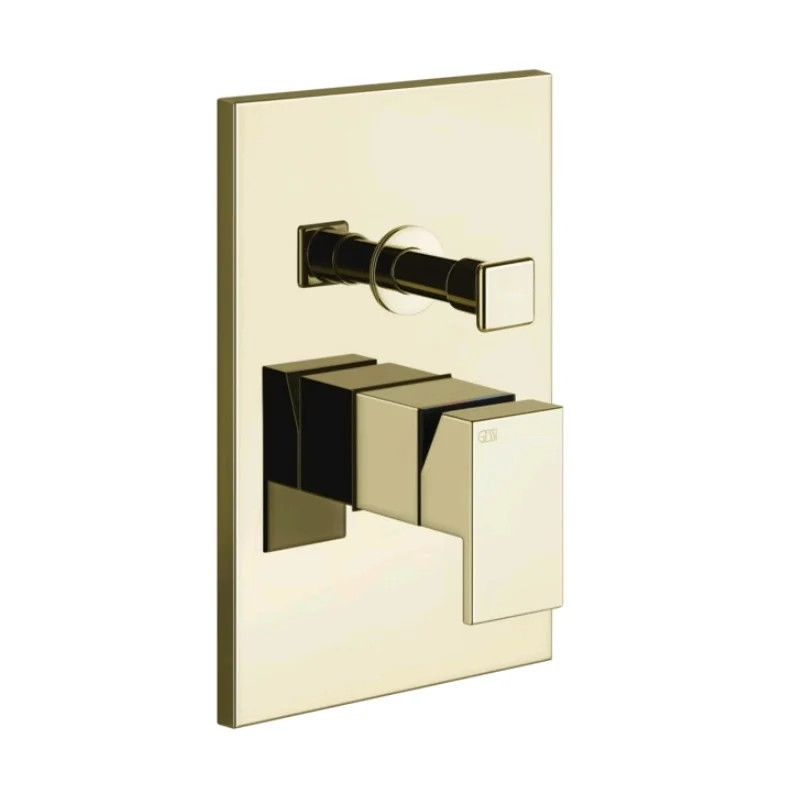 Смеситель для душа, Gessi, Rettangolo, на 2 потребителя, цвет-Brass PVD