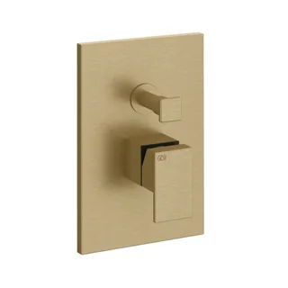 Смеситель для душа, Gessi, Rettangolo, на 2 потребителя, цвет-Warm Bronze Brushed PVD