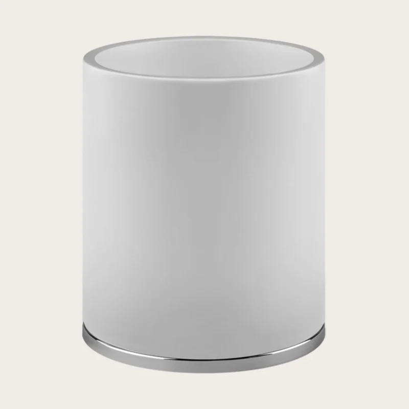 Корзина для бумаг, Gessi, шгв 180*180*240, цвет-белая/хром