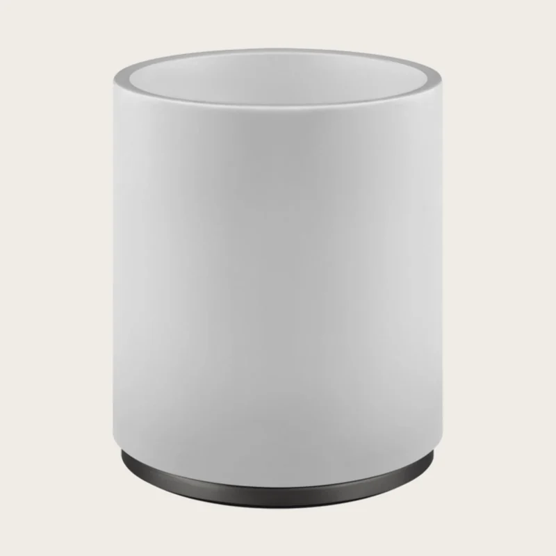 Корзина для бумаг, Gessi, шгв 180*180*240, цвет-белая/Black Metal Brushed PVD