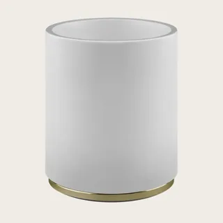 Корзина для бумаг, Gessi, шгв 180*180*240, цвет-белая//Brass PVD — иконка