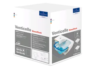 Унитаз, Villeroy&Boch, Venticello, подвесной, шг 375*560, CeramicPlus, цвет-альпийский белый