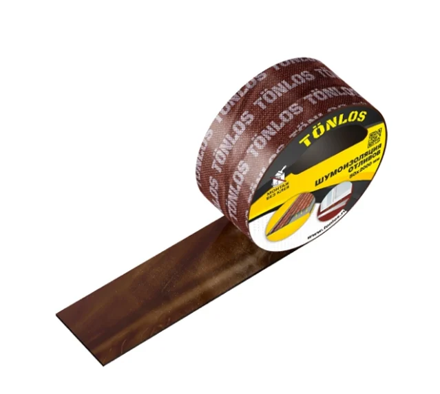 Шумоизоляция отливов, TONLOS, Home, Tape, 2000х50 мм, цвет-коричневый