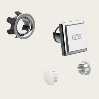 Комплект заглушек, Gessi, VENTI20, декоративная пробка для перелива с пробками для боковых отверстий, цвет хром